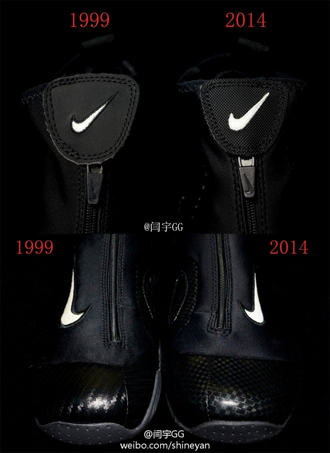 642307-001,Nike Air Flightposi 642307-001 碳板风一 Nike Air Flightposite 2014 和元年实物对比