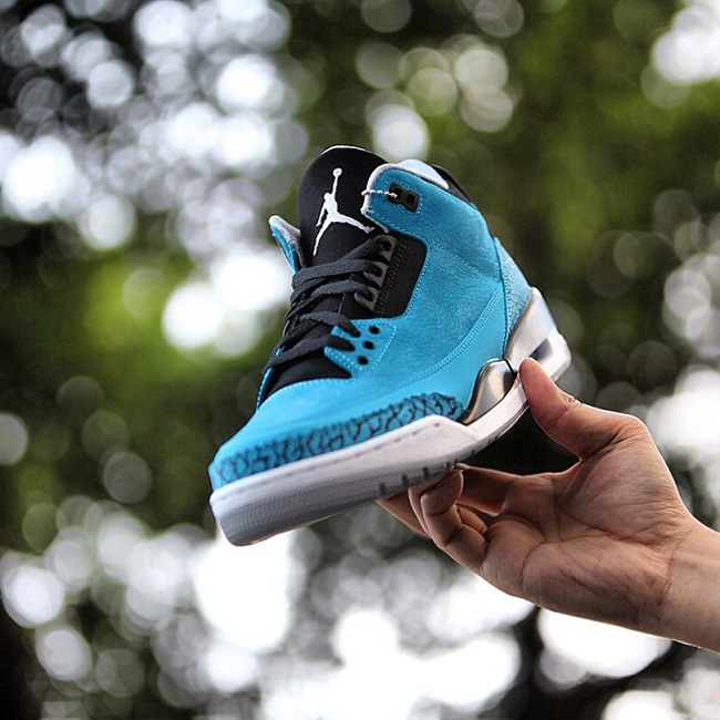 AJ3粉末蓝,136064-406,AJ3,Air Jord AJ3粉末蓝136064-406 Air Jordan 3 ＂Powder Blue＂ 实物美图欣赏