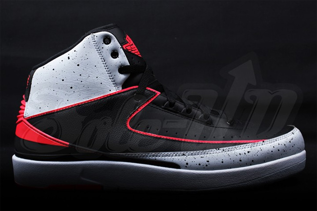 AJ2灰水泥,385475-023 AJ2灰水泥385475-023 Air Jordan 2 ＂Cement/Infrared＂ 实物图赏