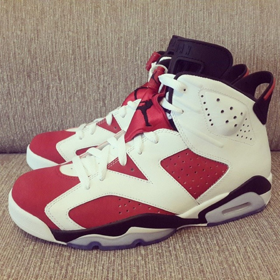 AJ6胭脂红 AJ6胭脂红 2014 款 Air Jordan 6 ＂Carmine＂ 新图曝光