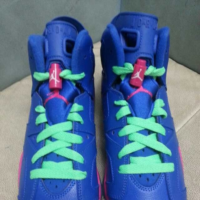 Air,Jordan,蓝粉,绿,配色,更多,实物,曝光,这双  Air Jordan 6 GS 蓝粉绿配色更多实物曝光