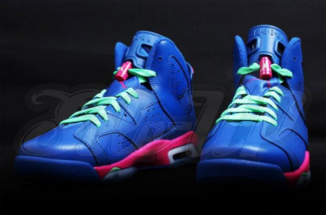 543390-439,AJ6 GS,Air Jordan 6 543390-439 Air Jordan 6 GS 蓝粉配色高清图赏