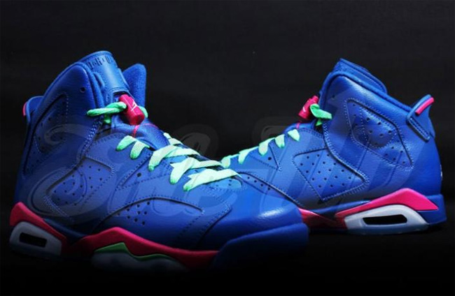 543390-439,AJ6 GS,Air Jordan 6 543390-439 Air Jordan 6 GS 蓝粉配色高清图赏