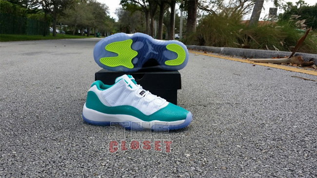 AJ11 LOW,Air Jordan 11 Low,AJ1 AJ11 LOW 580521-143 Air Jordan 11 Low GS ＂Aqua Safari＂实物图赏