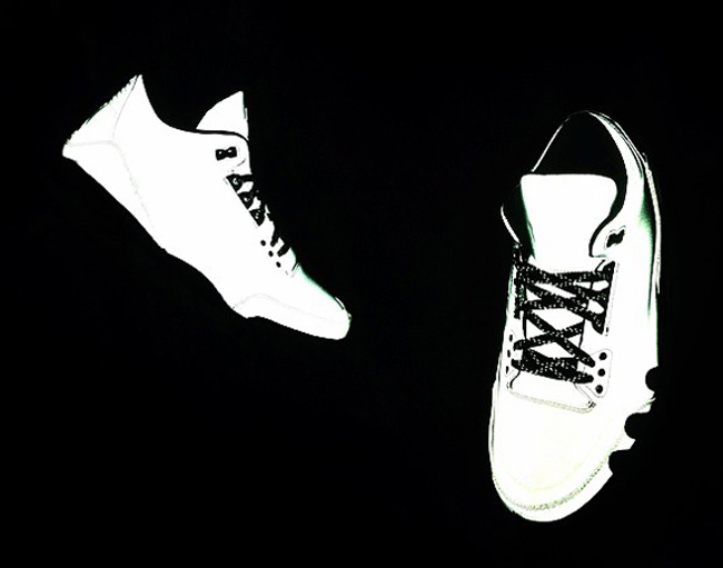 5Lab3,AJ3,Air Jordan 3,631603- AJ3 631603-003 Air Jordan 5Lab3 ＂Reflective＂ 反光效果展示