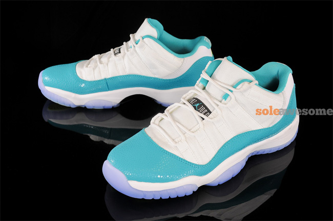 AJ11 Low,580521-143,AJ11,Air J AJ11 Low 580521-143 Air Jordan 11 Retro Low GS “Aqua”实物图赏