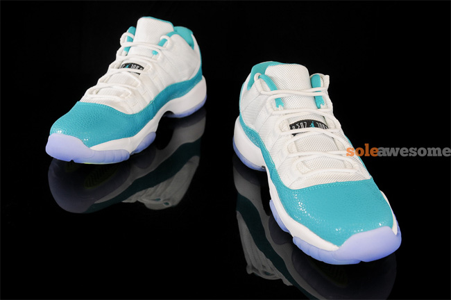 AJ11 Low,580521-143,AJ11,Air J AJ11 Low 580521-143 Air Jordan 11 Retro Low GS “Aqua”实物图赏