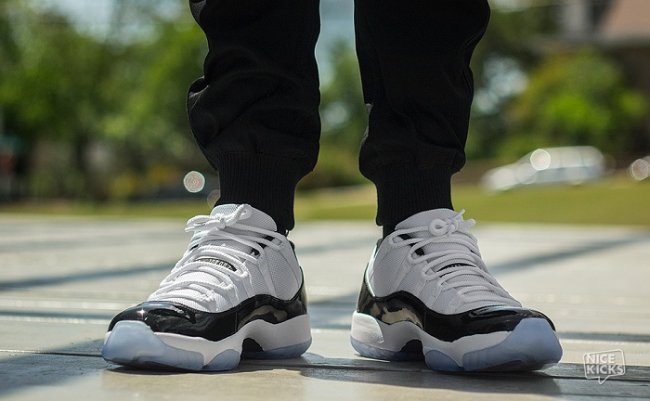 AJ11,Air Jordan 11,AJ11 Low,Co AJ11低帮528895-153 Air Jordan 11 Low ＂Concord＂ 上脚搭配效果一览