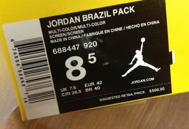 688447-920,巴西套装,Brazil Pack 688447-920 Jordan Brazil Pack 巴西套装发售信息