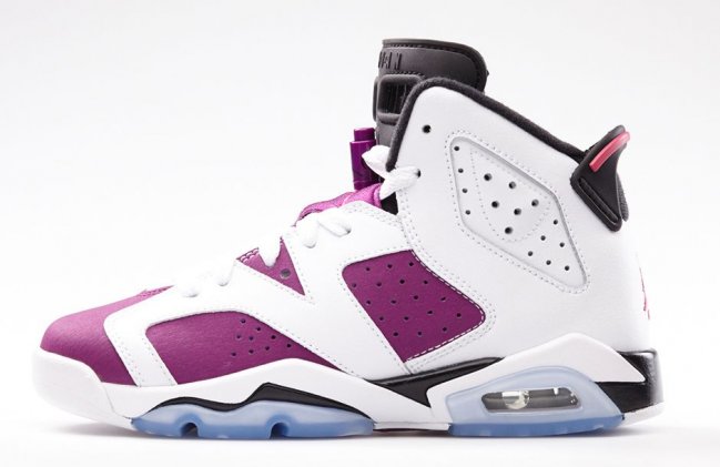 AJ6,543389-127,Air Jordan 6 AJ6 543389-127 Air Jordan 6 GS 白紫葡萄官方命名 Vivid Pink