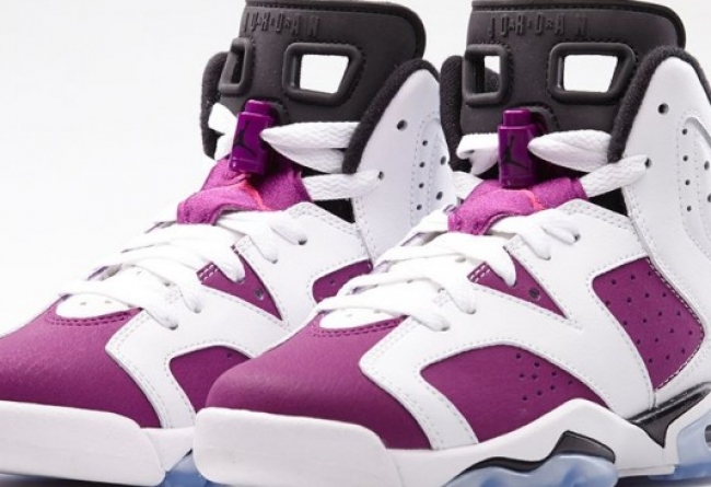 AJ6,543389-127,Air Jordan 6 AJ6 543389-127 Air Jordan 6 GS 白紫葡萄官方命名 Vivid Pink