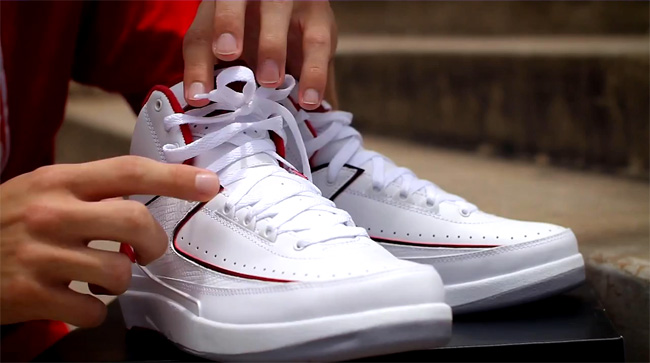 AJ2,AJ2白红,Air Jordan 2,385475- AJ2 385475-102 【视频】Air Jordan 2 ＂White Varsity Red＂ 实物开箱