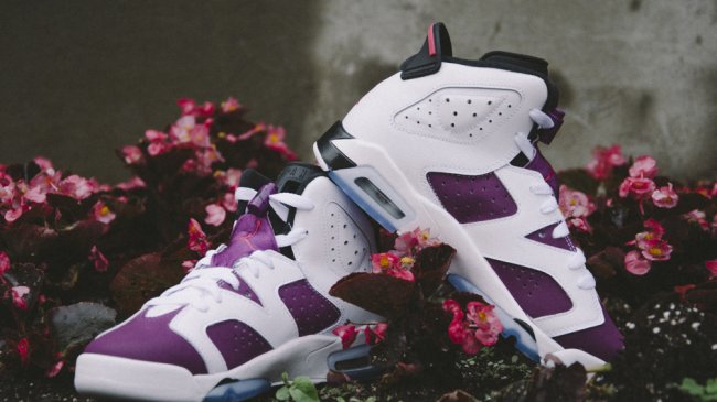 AJ6,Air Jordan 6,543390-127 AJ6 543390-127 Air Jordan 6 GS ＂Vivid Pink＂ 白紫葡萄配色美图欣赏