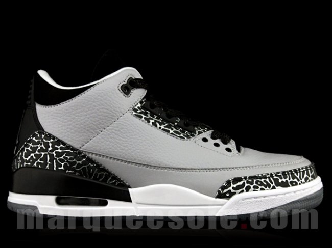 AJ3,Air Jordan 3,136064-004,AJ AJ3灰狼136064-004 Air Jordan 3 “Wolf Grey” 高清图赏