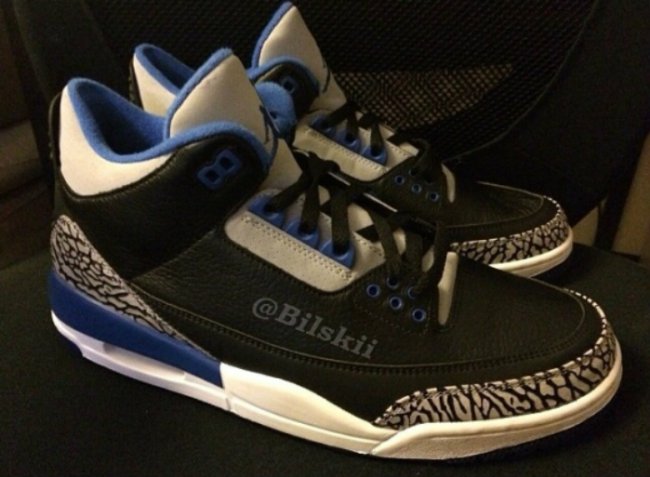 AJ3,Air Jordan 3,AJ3运动蓝,136064 AJ3 136064-007 Air Jordan 3 “Sport Blue” 运动蓝配色实物曝光