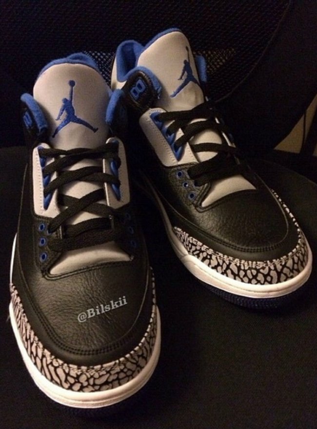 AJ3,Air Jordan 3,AJ3运动蓝,136064 AJ3 136064-007 Air Jordan 3 “Sport Blue” 运动蓝配色实物曝光