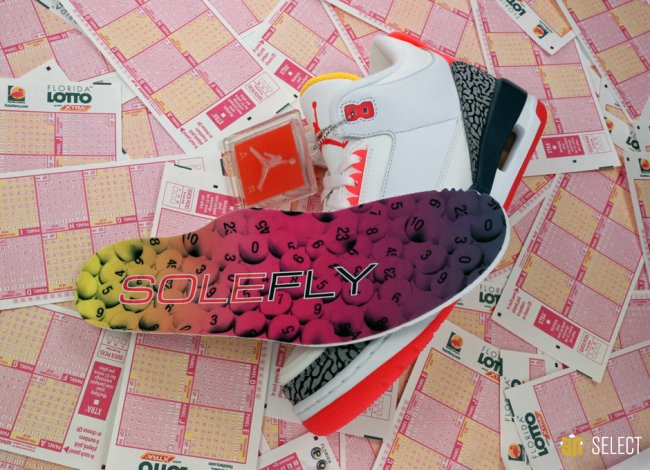 AJ3,Air Jordan 3 AJ3乐透彩票联名 SoleFly x Air Jordan 3 “Lotto” 实物图赏