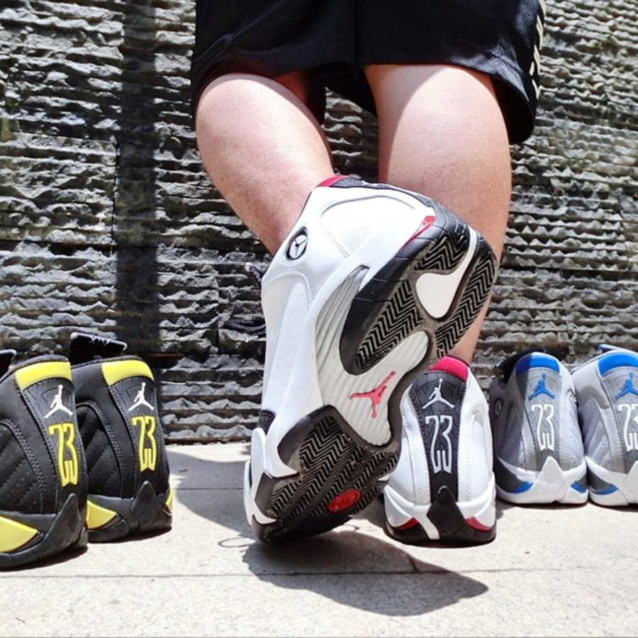 AJ14,Air Jordan 14 AJ14黑头 Air Jordan 14 ＂Black Toe＂ 上脚实拍