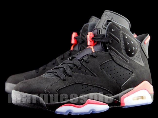 384664-023,AJ6黑红,AJ6,Air Jorda AJ6黑红384664-023 Air Jordan 6 “Black Infrared” 高清细节图赏