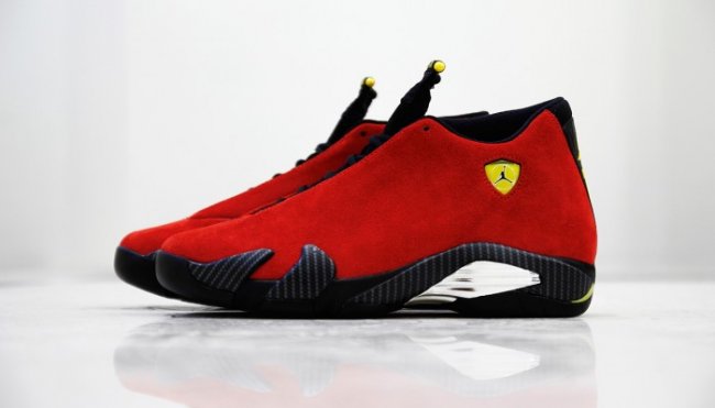 654459-670,AJ14,Air Jordan 14 654459-670AJ14法拉利红麂皮 Air Jordan 14 “Ferrari” 或将仅在芝加哥地区发售