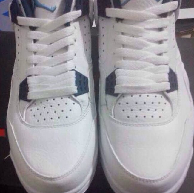 AJ4,Air Jordan 4 AJ4 AJ发布信息 Air Jordan 4 Retro “Columbia” 2015 实物曝光