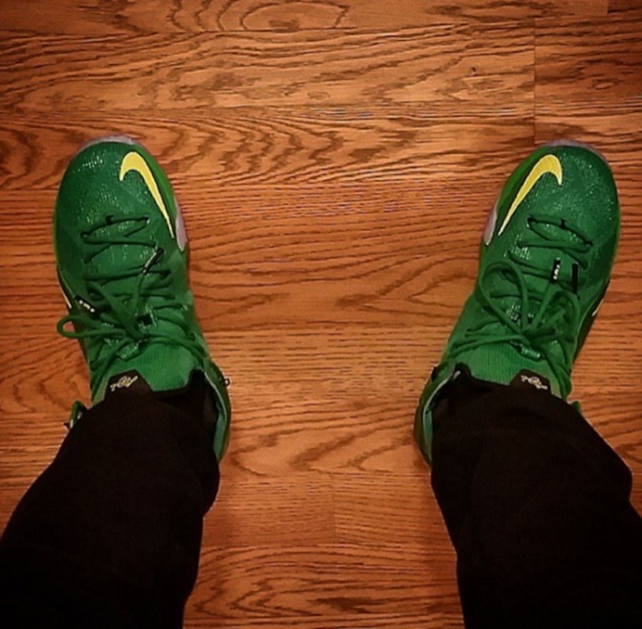 Nike,LeBron,12,俄勒冈鸭队P LBJ12 LeBron 12 PE "Oregon Ducks" 实物新照