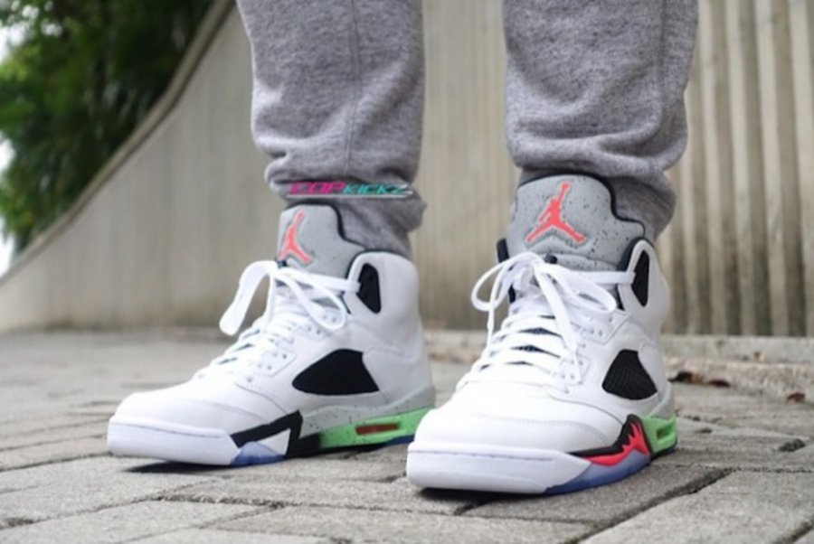 136027-115,AJ5,Air Jordan 5 136027-115 AJ5 Air Jordan 5 “Space Jam” 实物上脚展示