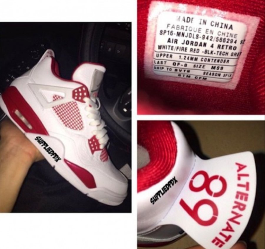 AJ4,Air Jordan 4 AJ4 Air Jordan 4 ＂Alternate 89” 或将于 2016 春季发售