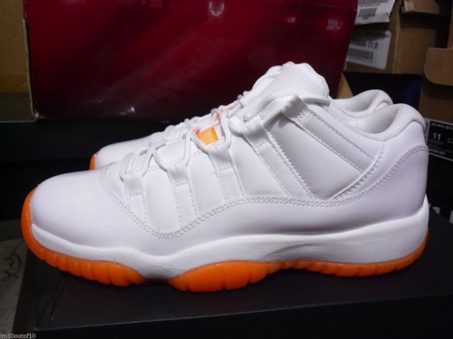 580521-139,AJ11 Low,AJ11,Air J 580521-139AJ11 Air Jordan 11 Low GS “Citrus” 更多实物曝光