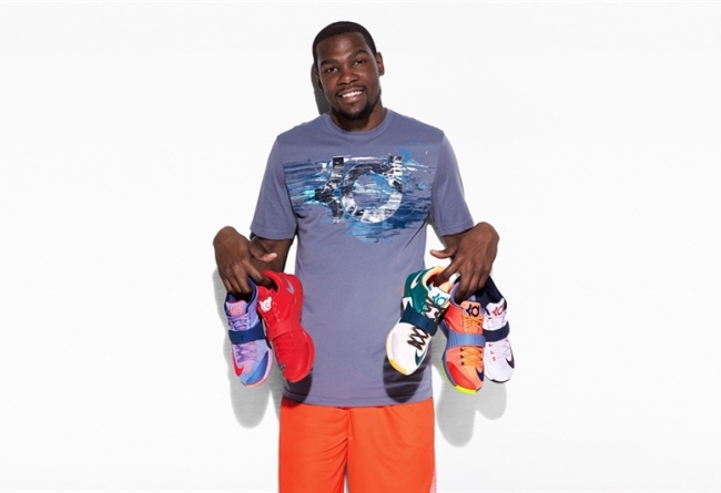 801778-944,KD7,Nike,What The K 801778-944KD7 KD7 “What The” 集 18 款球鞋特色于一身