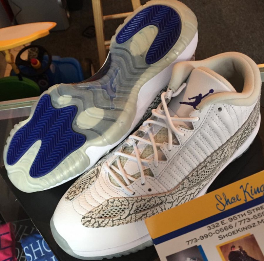 306008-102,AJ11,Air Jordan 11, 306008-102AJ11 Air Jordan 11 IE Low “White/Cobalt” 2015 款实物曝光