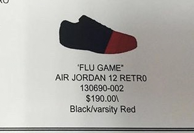 130690-002,AJ12,Air Jordan 12 130690-002 Air Jordan 12 ＂Flu Game＂ 复刻信息再度确认