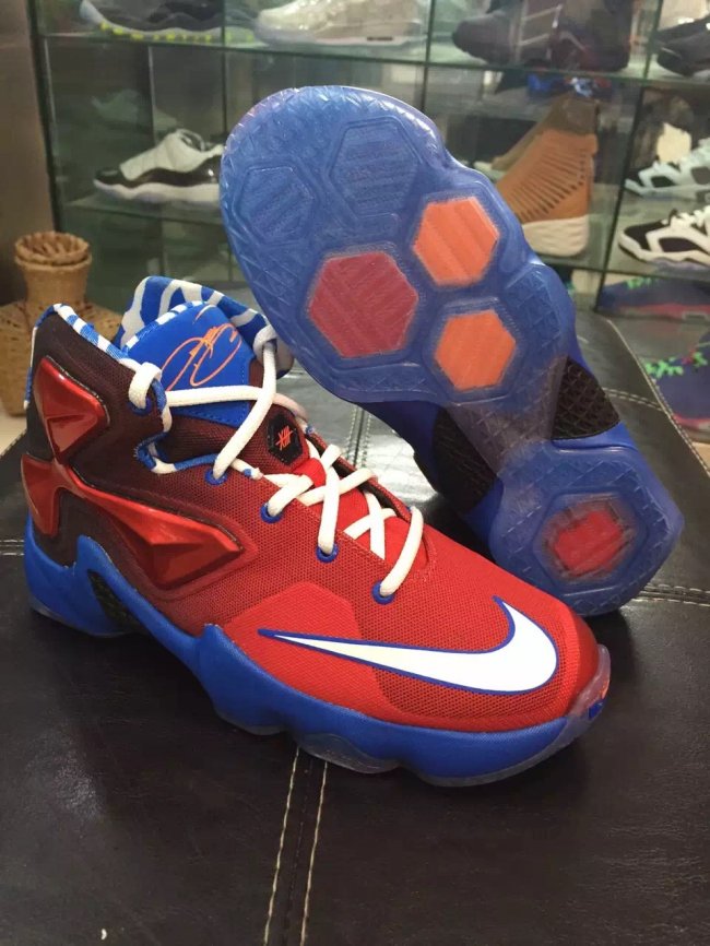 LBJ13,LeBron 13 LBJ13发售日期发售价 美国队长 LeBron 13 GS “Captain America” 实物新图