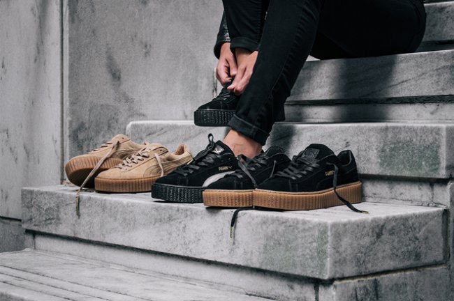 Puma Suede Creepers,Rihanna  Rihanna x Puma Suede “Creeper” 上脚欣赏