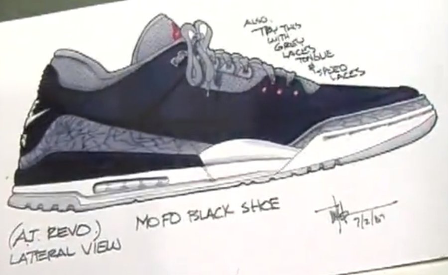 aj3,air jordan 3 aj3 见证新时代开端,air jordan 3 珍贵设计稿曝光