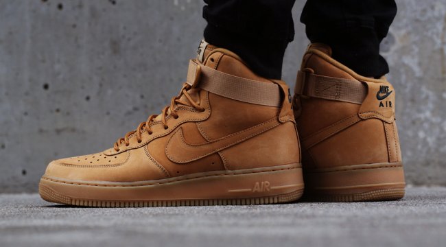 806403-200,AF1,Air Force 1 806403-200AF1高帮 Nike Air Force 1 High “Wheat” 实物上脚