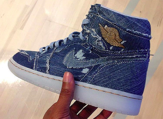 AJ1,Air Jordan 1 AJ1 单宁鞋面 Air Jordan 1 “Denim” 实物曝光