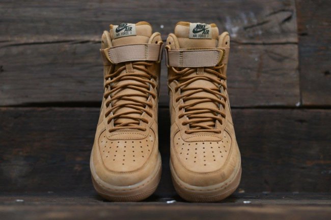 806403-200,AF1,Air Force 1 806403-200AF1高帮 Nike Air Force 1 High “Wheat” 实物近赏