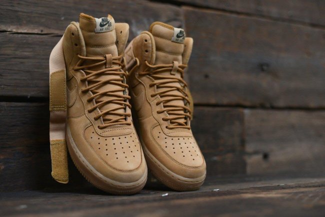 806403-200,AF1,Air Force 1 806403-200AF1高帮 Nike Air Force 1 High “Wheat” 实物近赏