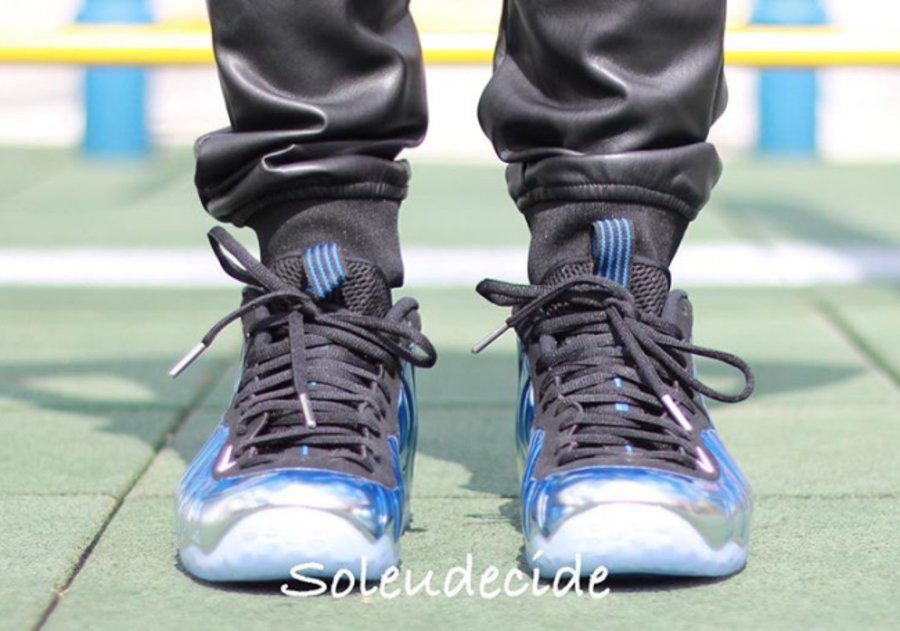 575420-008,Foamposite One,Foam 575420-008蓝镜喷 Nike Air Foamposite One “Blue Mirror” 上脚实拍