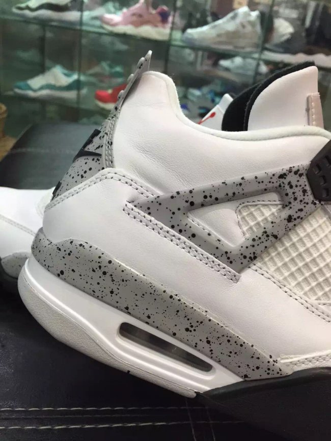 2016 款Air Jordan 4 “White Cement” 白水泥实物新图308496-104AJ4