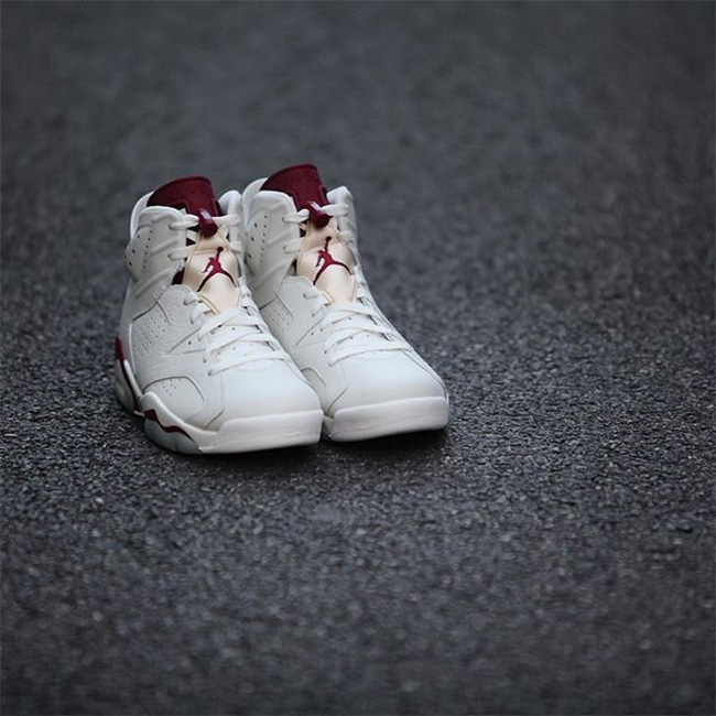 384664-116,AJ6,Air Jordan 6 384664-116AJ6魔力红 魔力红旋风，Air Jordan 6 “Maroon” 实物近赏