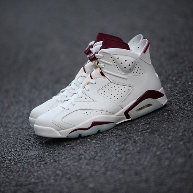 384664-116,AJ6,Air Jordan 6 384664-116AJ6魔力红 魔力红旋风，Air Jordan 6 “Maroon” 实物近赏