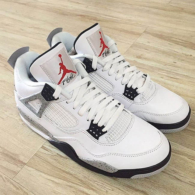 308496-104,AJ4,Air Jordan 4 840606-192AJ4 Air Jordan 4 OG “White Cement” 2016 上脚实拍