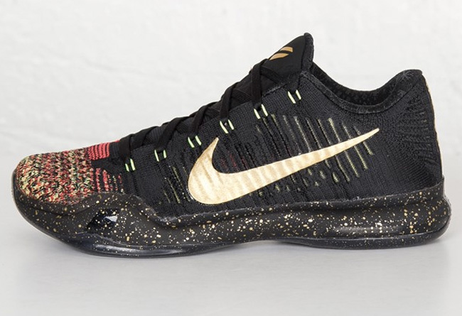 kobe 10 elite low "xmas" 圣诞黑金实物近赏