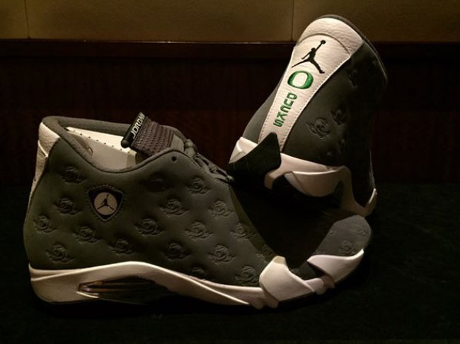 AJ14,Air Jordan 14 AJ14 Air Jordan 14 “Oregon Ducks” PE 细节图赏