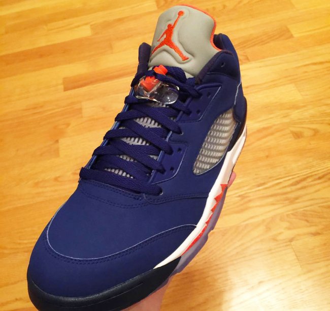 819171-417,AJ5,Air Jordan 5 819171-417AJ5低帮 Air Jordan 5 Low “Knicks” 尼克斯最新实物图片