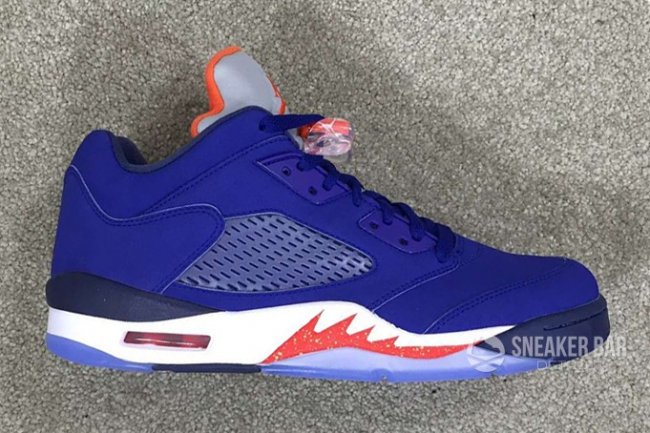 819171-417,AJ5,Air Jordan 5 819171-417AJ5低帮 Air Jordan 5 Low “Knicks” 尼克斯最新实物图片