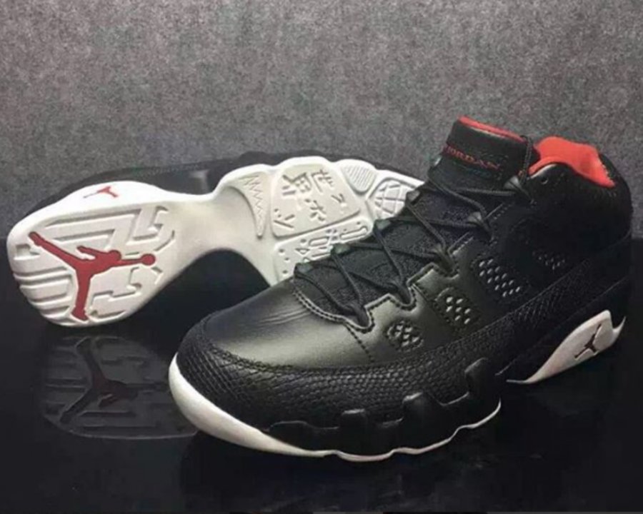 832822-001,AJ9,Air Jordan 9 832822-001AJ9低帮 Air Jordan 9 Low 黑白红配色全新图片