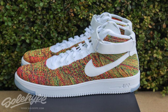 817420-700,AF1,Air Force 1,Fly 817420-700AF1 Nike Air Force 1 Flyknit “Multicolor” 多彩配色近赏